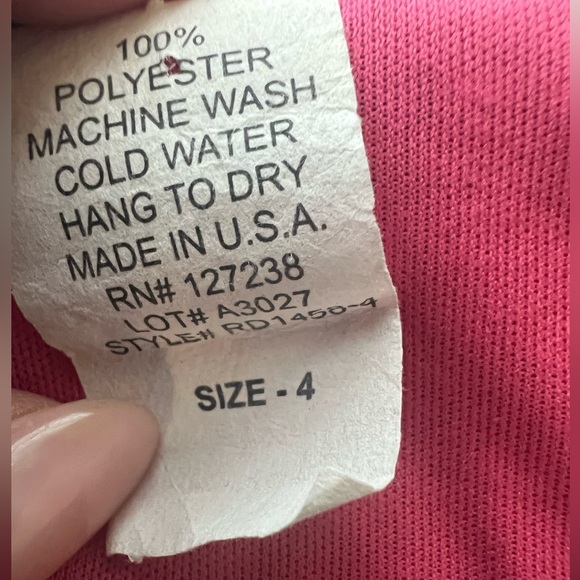 PRINCESS 2 GIRLS SIZE 4 NAVY BLUE OPEN WEAVE OVER FULL PINK LINING DRESS - Picture 4 of 8